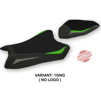 Moto sedlo TPZ Italia Potah sedla Kawasaki Ninja ZX 6 R (19-24) Gaviao special color model potah sedla: s logem 1GNG (green-grey)