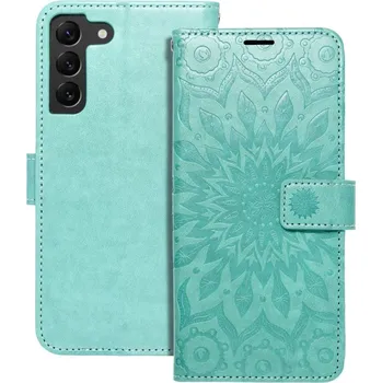 Náhradní kryt pro mobilní telefon Kryt Forcell MEZZO Book Samsung Galaxy S22 Plus mandala zelený