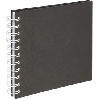 Fotoalbum Hama album klasické spirálové FINE ART 18,5x15 cm, 30 stran, černá, bílé listy