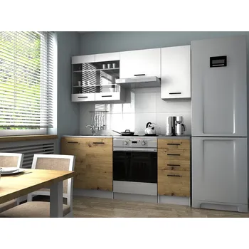 Kuchyňská linka Nábytek PEGAS s.r.o. Kuchyňská linka Pamis 180/120 bílá/artisan