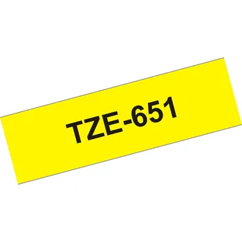 Pásek do tiskárny Originální kazeta s páskou Brother TZe-651 - černý tisk na žluté, šířka 24 mm