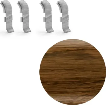 soklová lišta NOVÁK Spojka k soklové liště PVC dub bažinný 56x23, 4 ks NGTF16