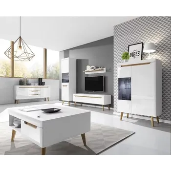 Obývací stěna Obývací stěna NORDI I. bílý lesk