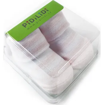 Bílorůžové pruhované kojenecké ponožky Radomila 0 - 6 měsíců - 1 pár