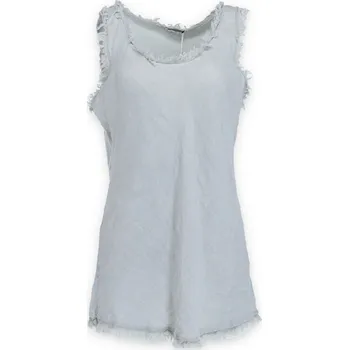 Tílko lněné s řasením 10529 Itálie barva: šedá světlá