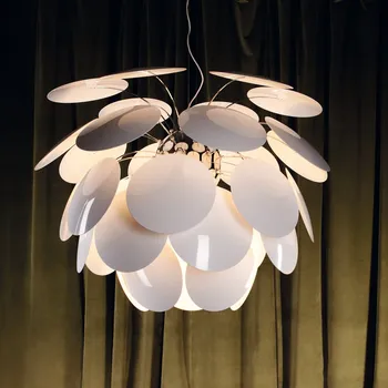 Marset Discocó 132, španělské závěsné svítidlo, 6x14W LED E27, bílá, průměr 132cm