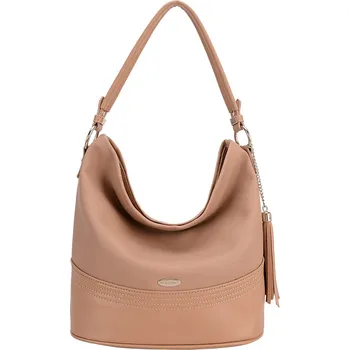 Kabelka David Jones dámská kabelka CM6442 tmavě růžová / hnědá 7302032-3