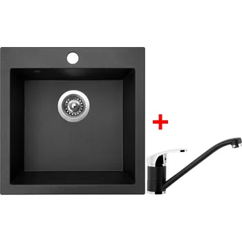 Set Sinks VIVA 455 + PRONTO GR Barva: Černá metalická, Označení: Metalblack + Dárek