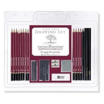 Set školních potřeb Zestaw do szkicowania dla plastyków 26 przyborów