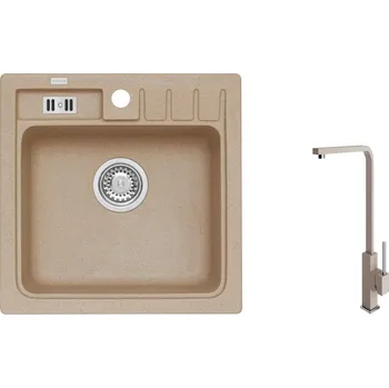 Kuchyňský set Alveus NIAGARA 20 + baterie AFRA Barva: béžová, Označení: Beige + Dárek