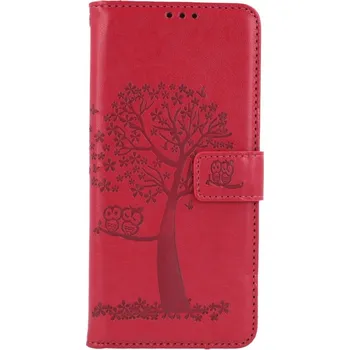 Pouzdro na mobilní telefon Pouzdro Realme 9 Pro knížkové Tmavě růžový strom sovičky (kryt neboli obal na Realme 9 Pro)