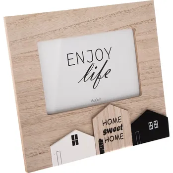 Rám na obraz Fotorámeček Home town hnědá, 21 x 19 cm