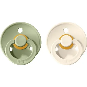 dudlíky BIBS Colour dudlíky z přírodního kaučuku 2ks vel. 2 Sage/Ivory