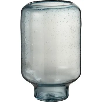 Váza Modrá skleněná váza / svícen Light Blue L - 22*22*37 cm