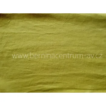 EU 666-16 žlutá studená lněná látka patchwork 185g šíře 150cm 100%len