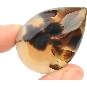 Přírodní kámen Leštěná mugle achátová kapka 19g