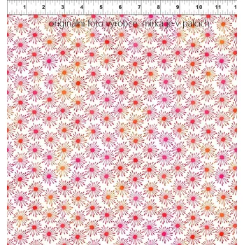 US In The Beginning 999-247 Unusual Garden II růžová květovaná bavlněná látka patchwork