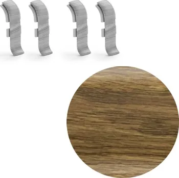 soklová lišta NOVÁK Spojka k soklové liště PVC dub starý 56x23, 4 ks NGTF19