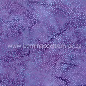 Hoffman 3019-032 bali batika puntík fialová bavlněná látka patchwork