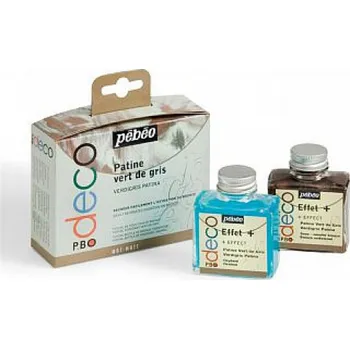 Speciální výtvarná barva Pebeo Deco Effect+ sada patina Měděnka