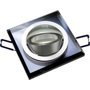 Bodové svítidlo BERGE podhledové bodové svítidlo BRG71001 výklopné - sklo - čtverec - černá