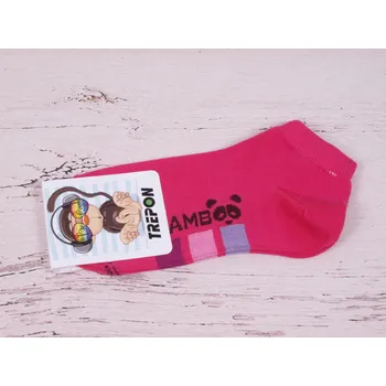 Dívčí oblečení Ponožky TREPON BODEN TM. RŮŽOVÉ bambusové nízké kotníkové velikosti ponožek: 21,5-23,5 ( EUR vel. 33-36)