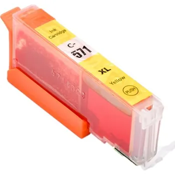 VybavKancl Canon CLI-571 Y XL - kompatibilní žlutá náplň s novým čipem,XL kapacita