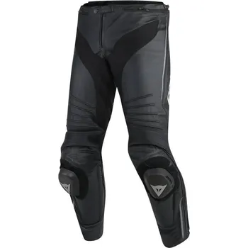 Moto kalhoty Kalhoty na moto Dainese MISANO LEATHER BLACK/BLACK/ANTHRACITE vel. 52