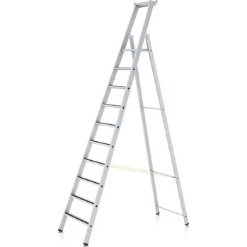 Žebřík Z600 Stupňový stojací žebřík R13, eloxovaný 1,87 m