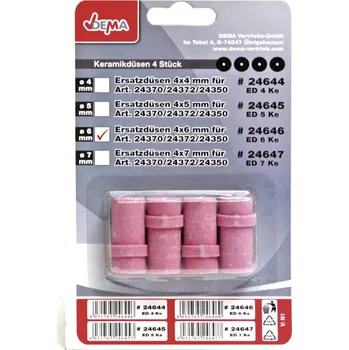 Písek na pískování DEMA Trysky na pískovaní 6 mm, 4 ks