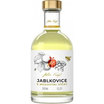 Pálenka jablkovice s medovými víčky anton kaapl 35% 0,2l (holá láhev)