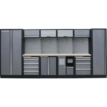 Procarosa® Sestava dílenského nábytku Procarosa PROFI L-II Pracovní deska: dřevěná