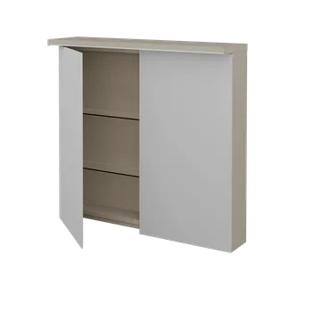 Zrcadlo DŘEVOJAS dvoudveřová galerka s LED osvětlením MAJESTY GA2OE 80 Barevné provedení: L07 Červená vysoký lesk + doprava zdarma + při platbě převodem sleva