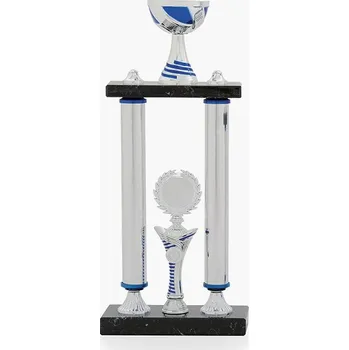 Cinkili Pohár C24502 stříbrný/modrý Sloupový Označení: C, Výška: 44 cm, Průměr: 100 mm