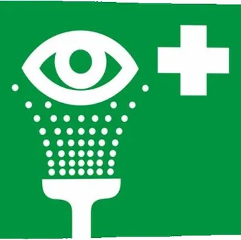 Oční sprcha Plast 200 x 200 mm tl. 1.1 mm - fotoluminiscenční - Kód: 10299