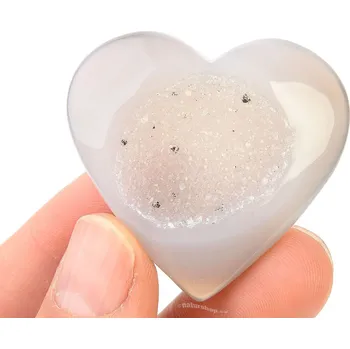 Přírodní kámen Achátové třpytivé srdce 21g Brazílie