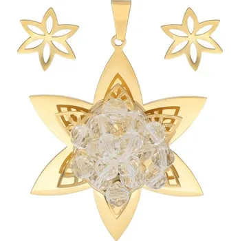 Souprava šperků Doria Set šperků z oceli zlatý K310