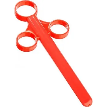 Lubrikační gel Aplikátor gelu M&K Fist Lube Shooter červený, aplikátor lubrikantu s uzavíracím víčkem 16 x 1,3 cm