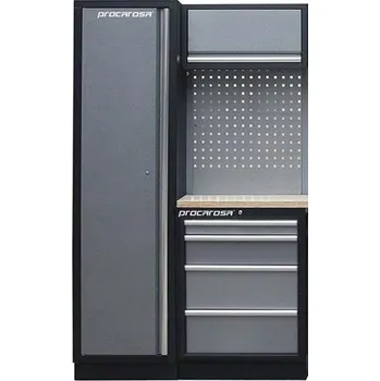 Procarosa® Sestava dílenského nábytku Procarosa PROFI XS-VI Pracovní deska: dřevěná