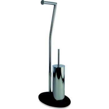 WC štětka MÖVE Stojan na toaletní papír s WC štětkou STAND, stříbrný