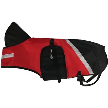 Obleček pro psa Zero DC Pláštěnka - dvoubarevná červená + černá, 25cm