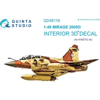 Plastikový model Quinta studio 1/48 Mirage 2000D 3D-Printed Interior (KIN)