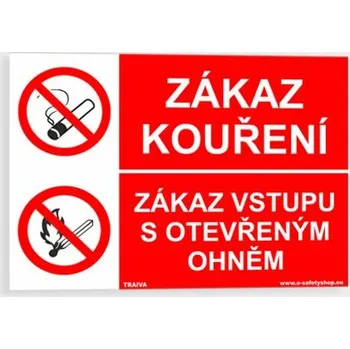 Zákaz kouření Samolepka 210 x 148 mm (A5) tl. 0.1 mm - Kód: 08206