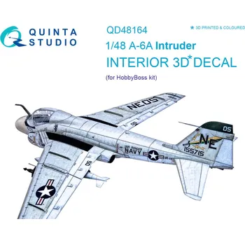 Plastikový model Quinta studio 1/48 A-6A Intruder 3D-Print&col.Interior (HOBBYB)