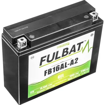 Motobaterie Baterie 12V, YB16AL-A2 GEL, 12V, 16Ah, 210A, bezúdržbová GEL technologie 205x70x162 FULBAT (aktivovaná ve výrobě)