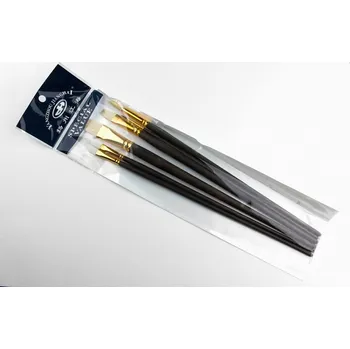 Umělecký štětec T_brush sada 6 ks štětců: syntetika, lasička a prasečí vlas