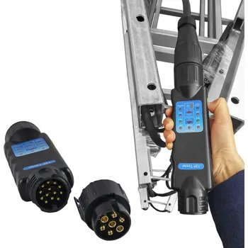 Autodiagnostika JBM Tester zásuvek přívěsu 7 a 13 pinový měřič napětí 12V instalace