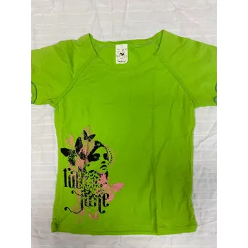 Dívčí tričko Zelené tričko dívčí krátký rukáv, velikost 122, Barva Zelená, S potiskem , nebo bez s drobným obrázkem