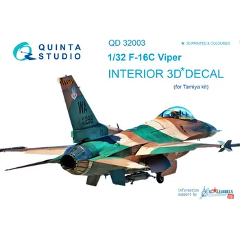 Plastikový model Quinta studio 1/32 F-16C Viper 3D-Printed&colour Interior (TAM)