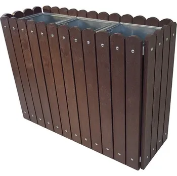 Venkovní odpadkový koš Venkovní odpadkový koš LADRONE TRIO bez stříšky